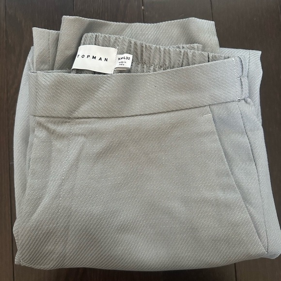 Topman Light Gray Trousers Dress Pants for Office Business Casual - Picture 5 of 6